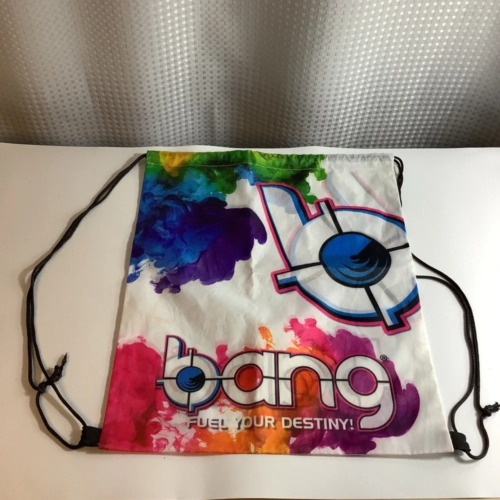 BANG‎ Bag Energy Drink Drawstring Backpack Adjustable Promo String Sack Lot of 2